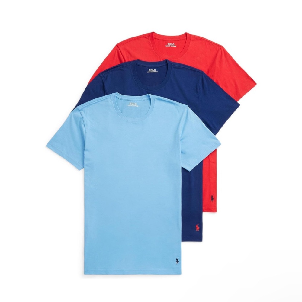 Polo Ralph Lauren Short Sleeve Tees - Light Blue, Navy, Red XL